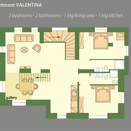 公寓 Casaneve 巴德加斯坦